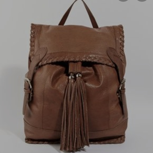 Leather Urbancode Brown Backpack in Vintage Style - Picture 7 of 8